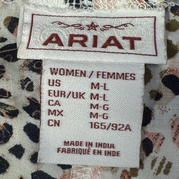 ARIAT Sweet Spring Kimono Wrap with smocked sleeves, size M/L - Picture 11 of 11